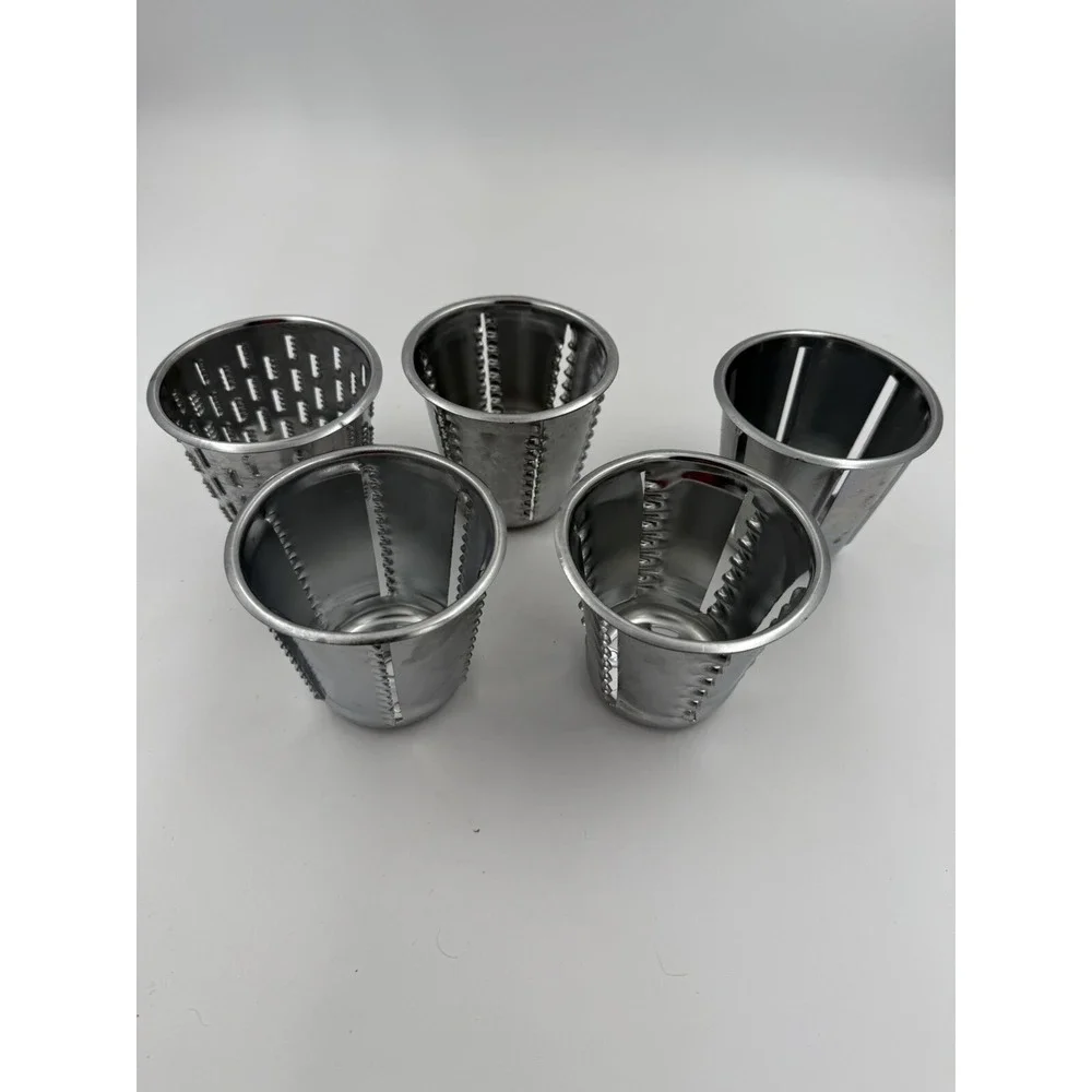 5 Vtg Saladmaster Stainless Steel Food Processor Cones